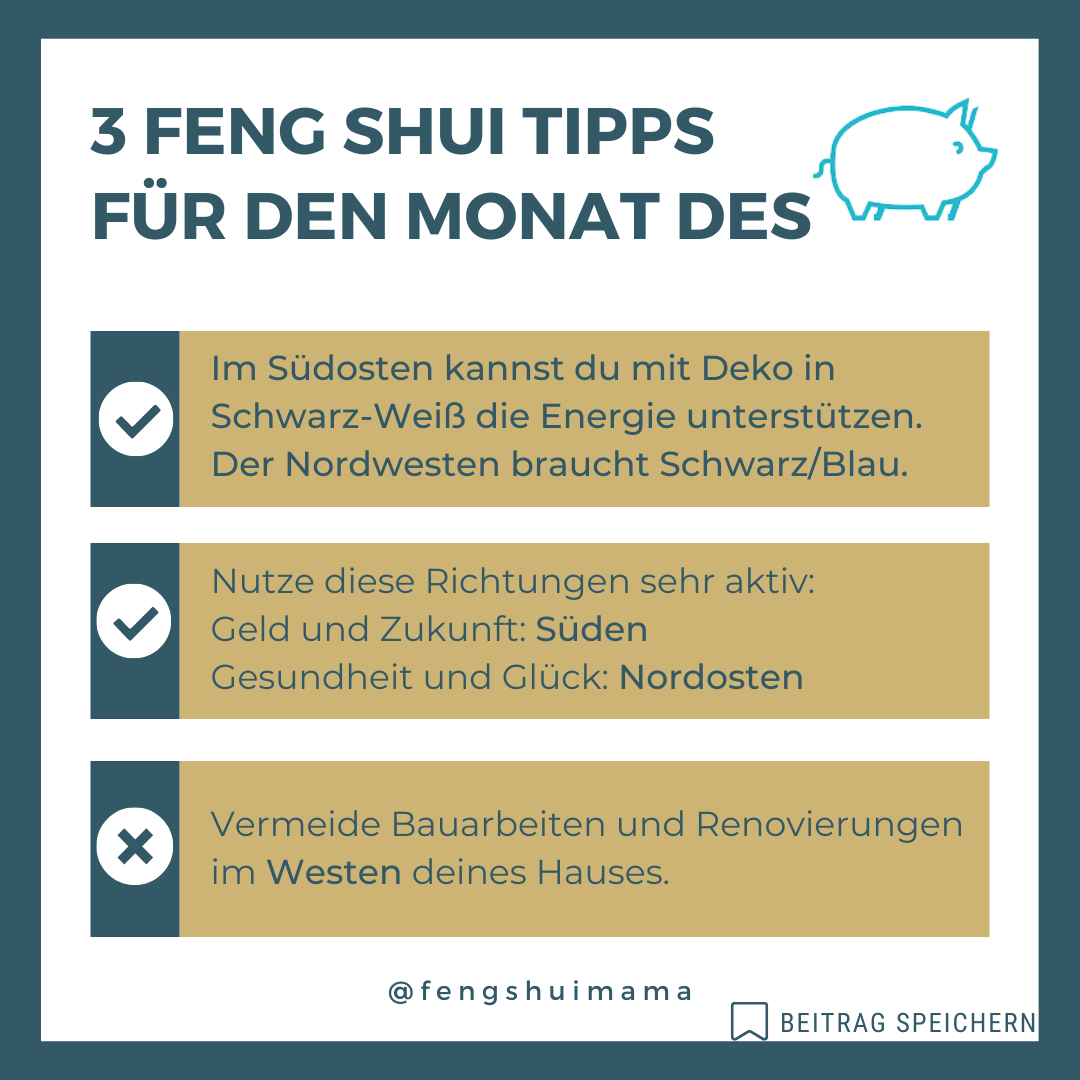 3 Feng Shui Tipps Schwein 2021
